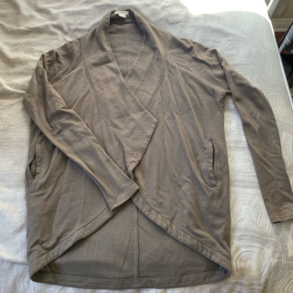 Helmut Lang shawl open front sweater (sz S)